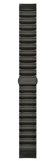 Garmin Strap QuickFit 22 Hybrid Titanium Silicone Bracelet Carbon Grey DLC