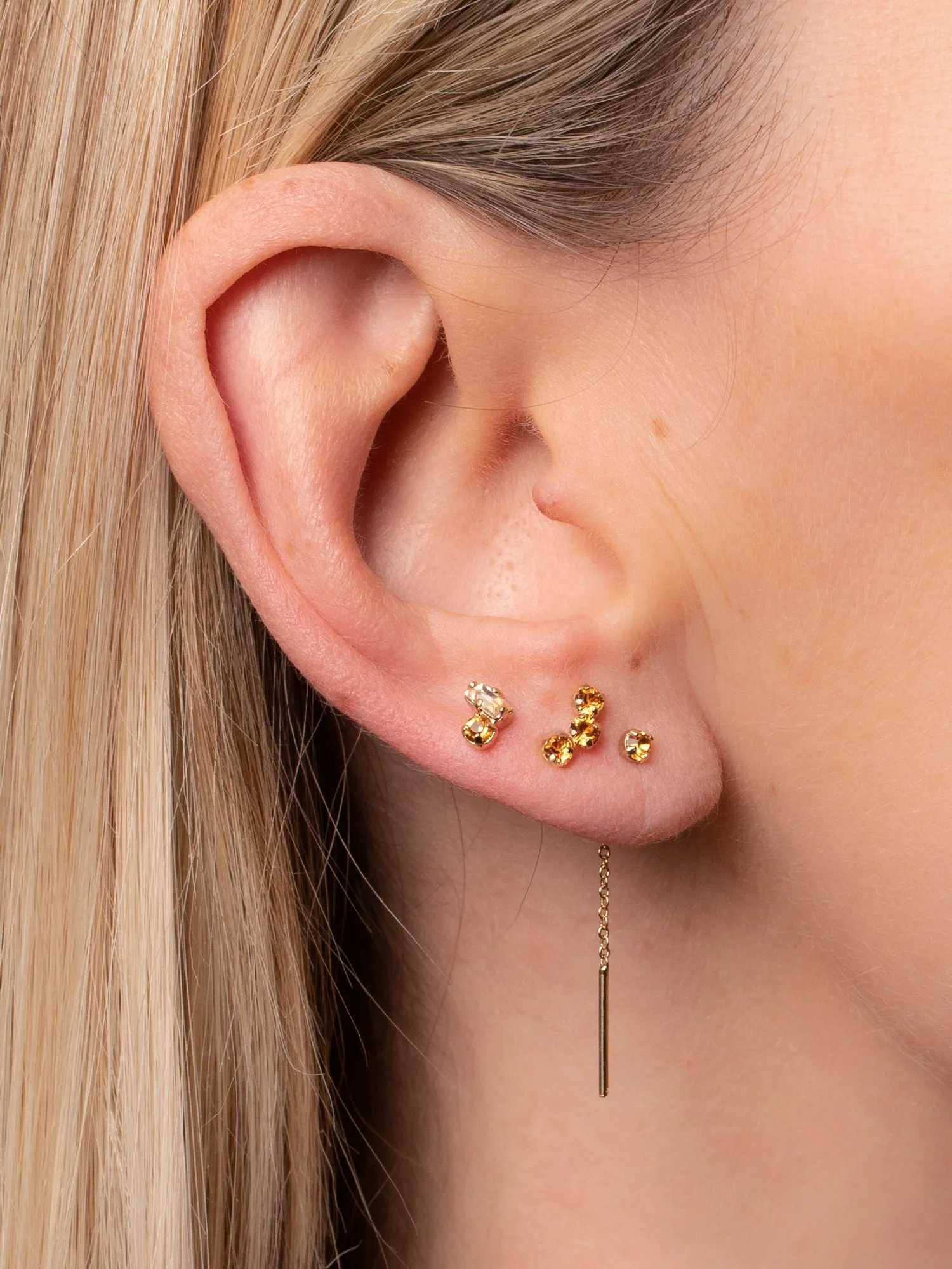 Gaston Earrings Champagne