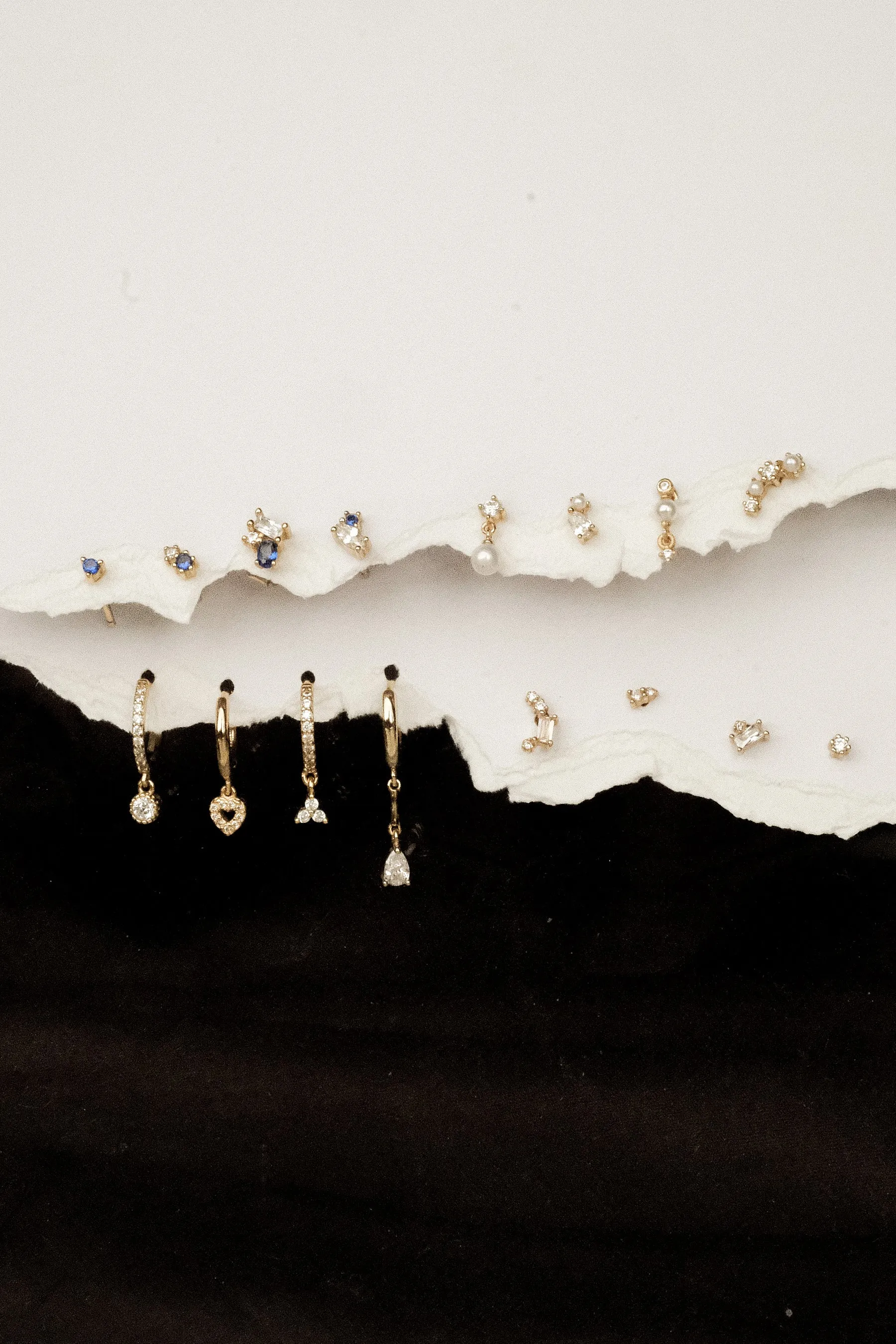 Gatsby Champagne Crystal Earrings Set