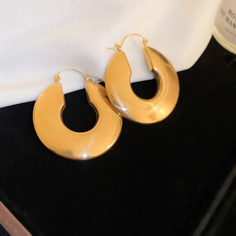 Geometric Statement Gold Plated Metal Drop Earrings Collection