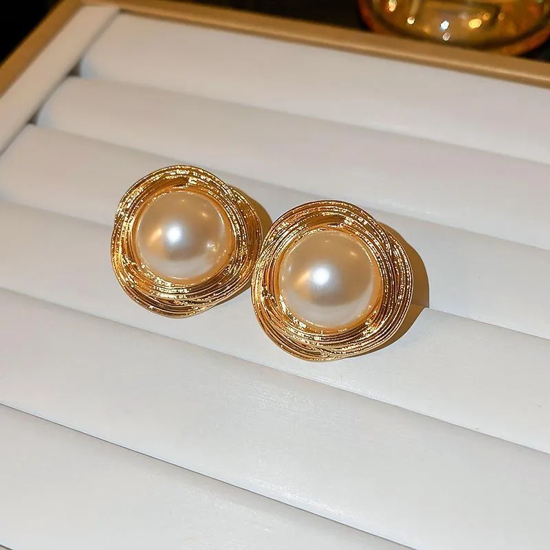 Geometric Statement Gold Plated Metal Drop Earrings Collection