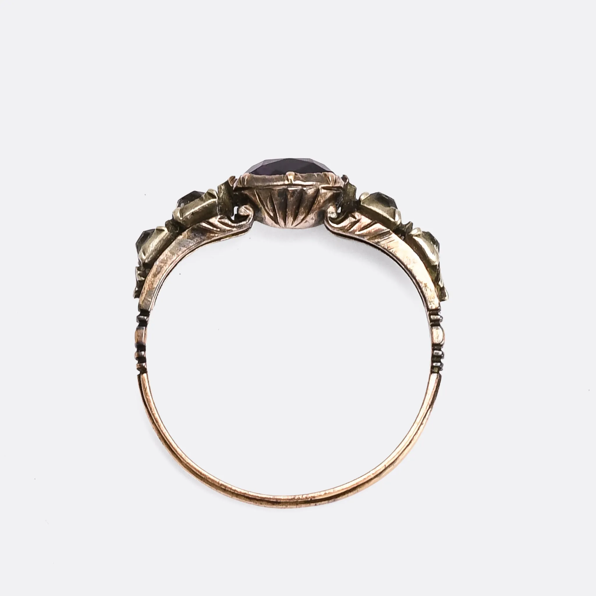 Georgian Amethyst Paste Solitaire Ring