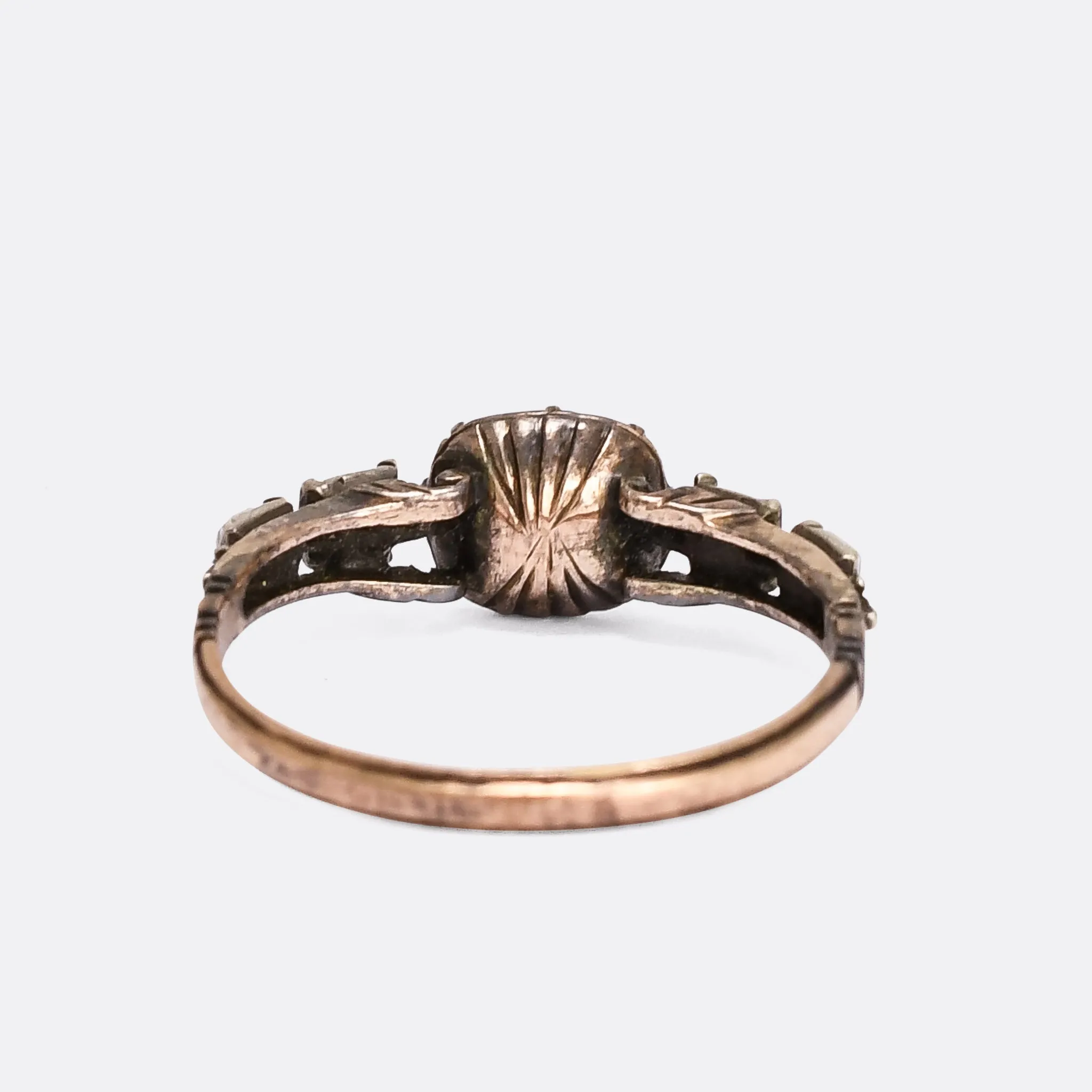 Georgian Amethyst Paste Solitaire Ring