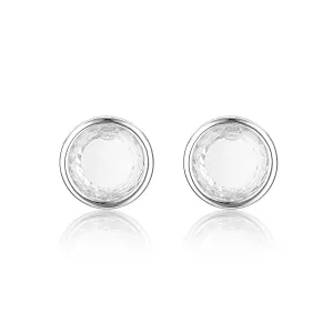 GEORGINI NOEL NIGHTS SLICED STONE EARRINGS SILVER