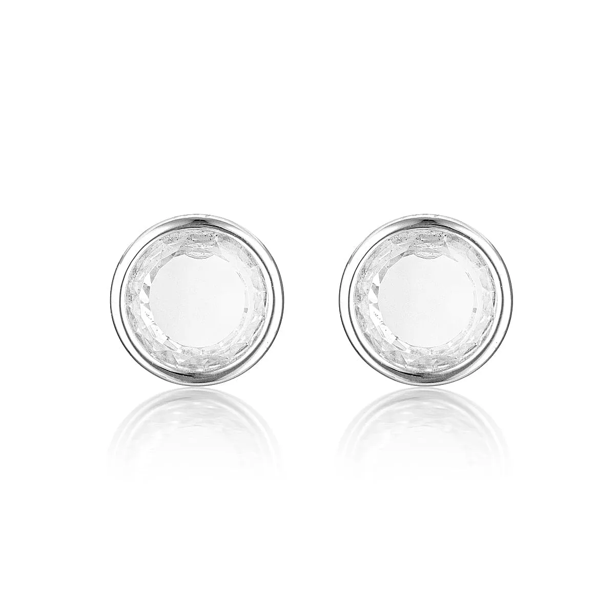 GEORGINI NOEL NIGHTS SLICED STONE EARRINGS SILVER