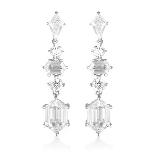 GEORGINI ROCK STAR SWORD SILVER EARRINGS