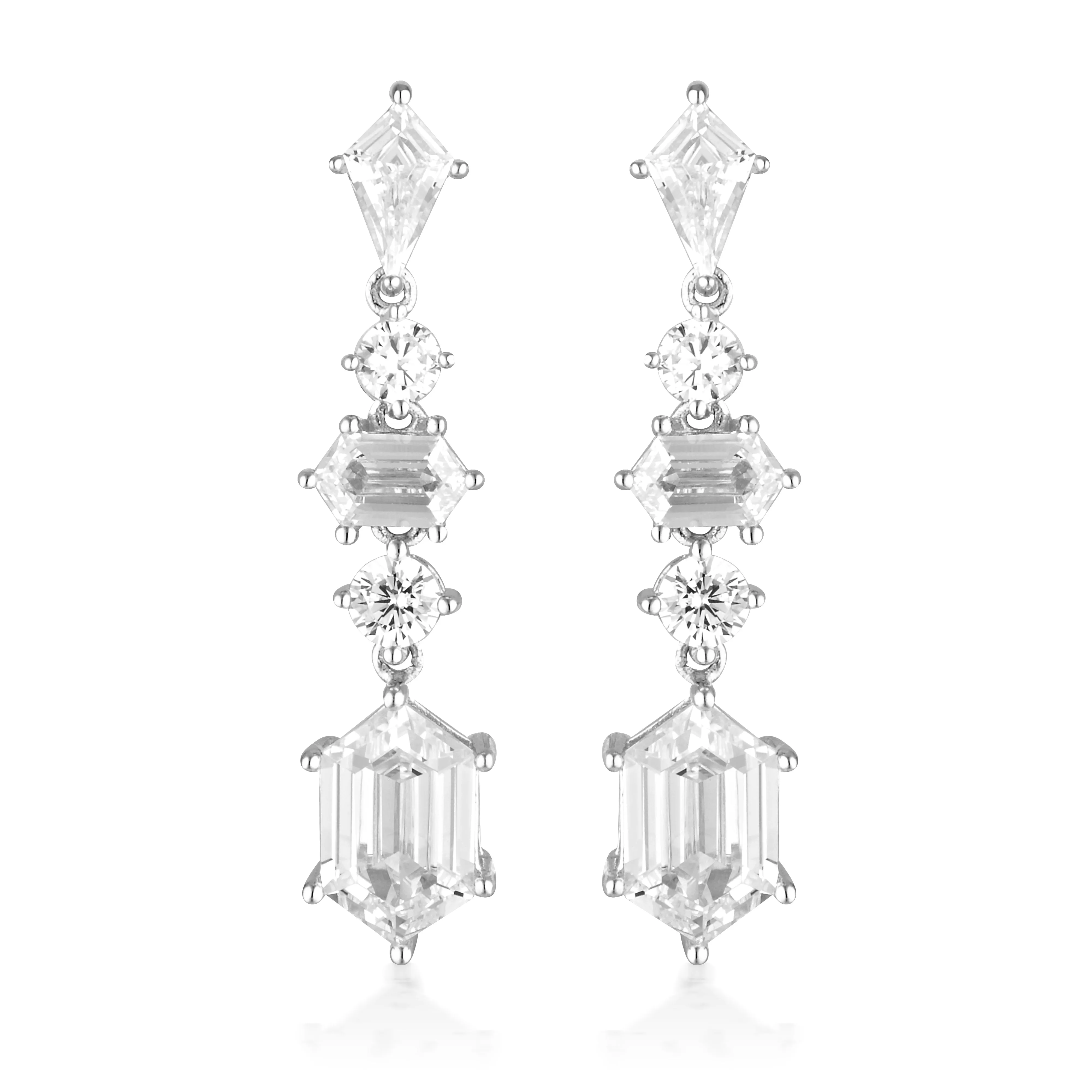 GEORGINI ROCK STAR SWORD SILVER EARRINGS