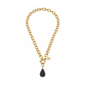 Gigi Toggle necklace, black