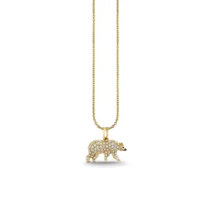 Gold & Diamond Bear Charm