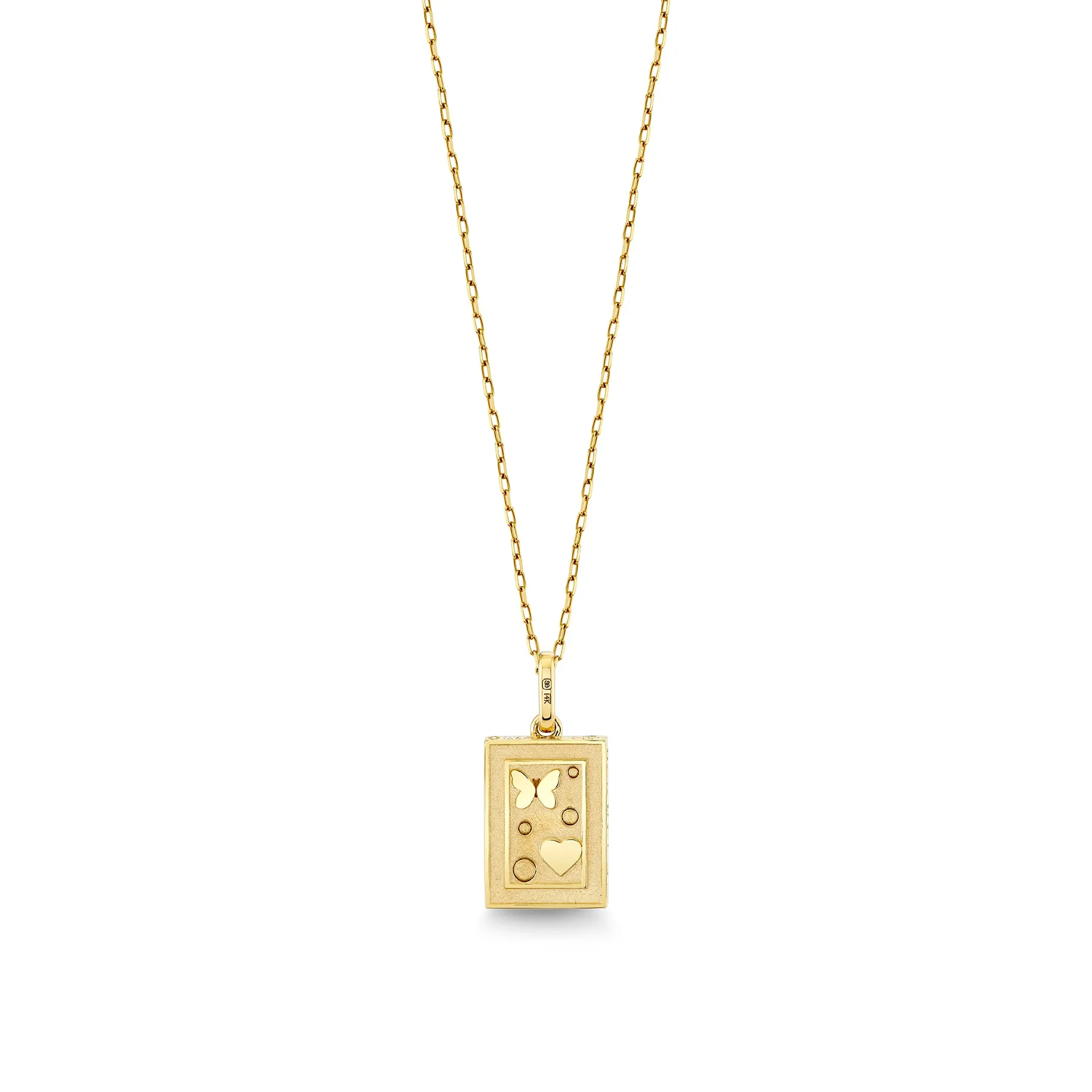 Gold & Diamond Iconography Rectangle Charm
