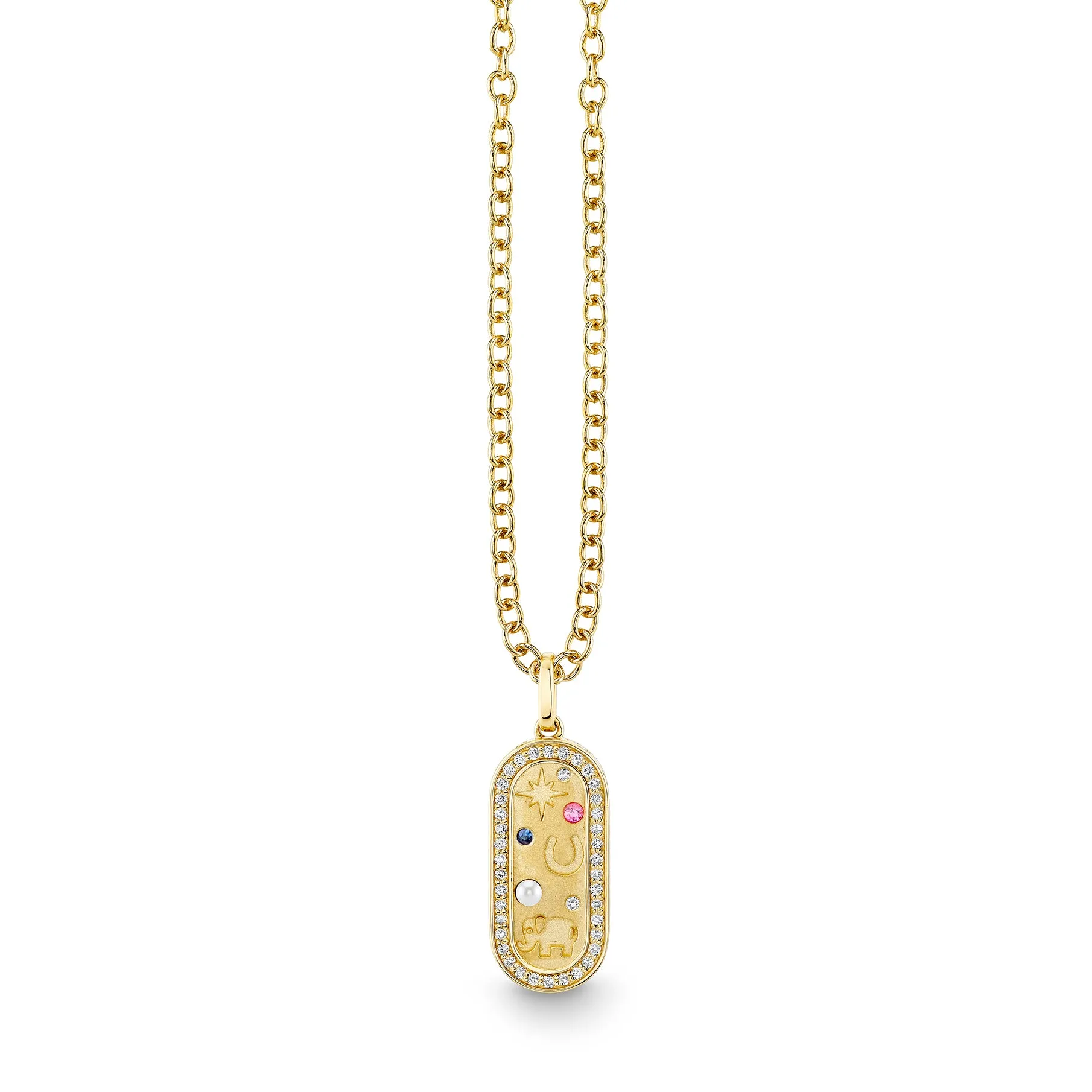 Gold & Diamond Iconography Stadium Charm