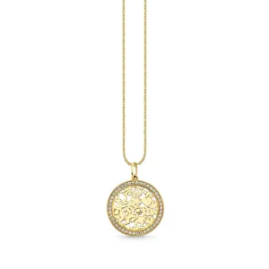 Gold & Diamond Wallpaper Circle Charm