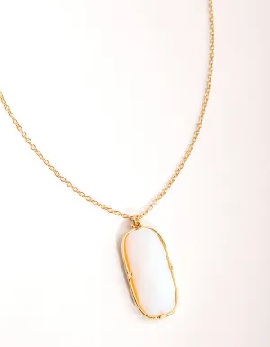 Gold Plated Semi Precious Shard Necklace