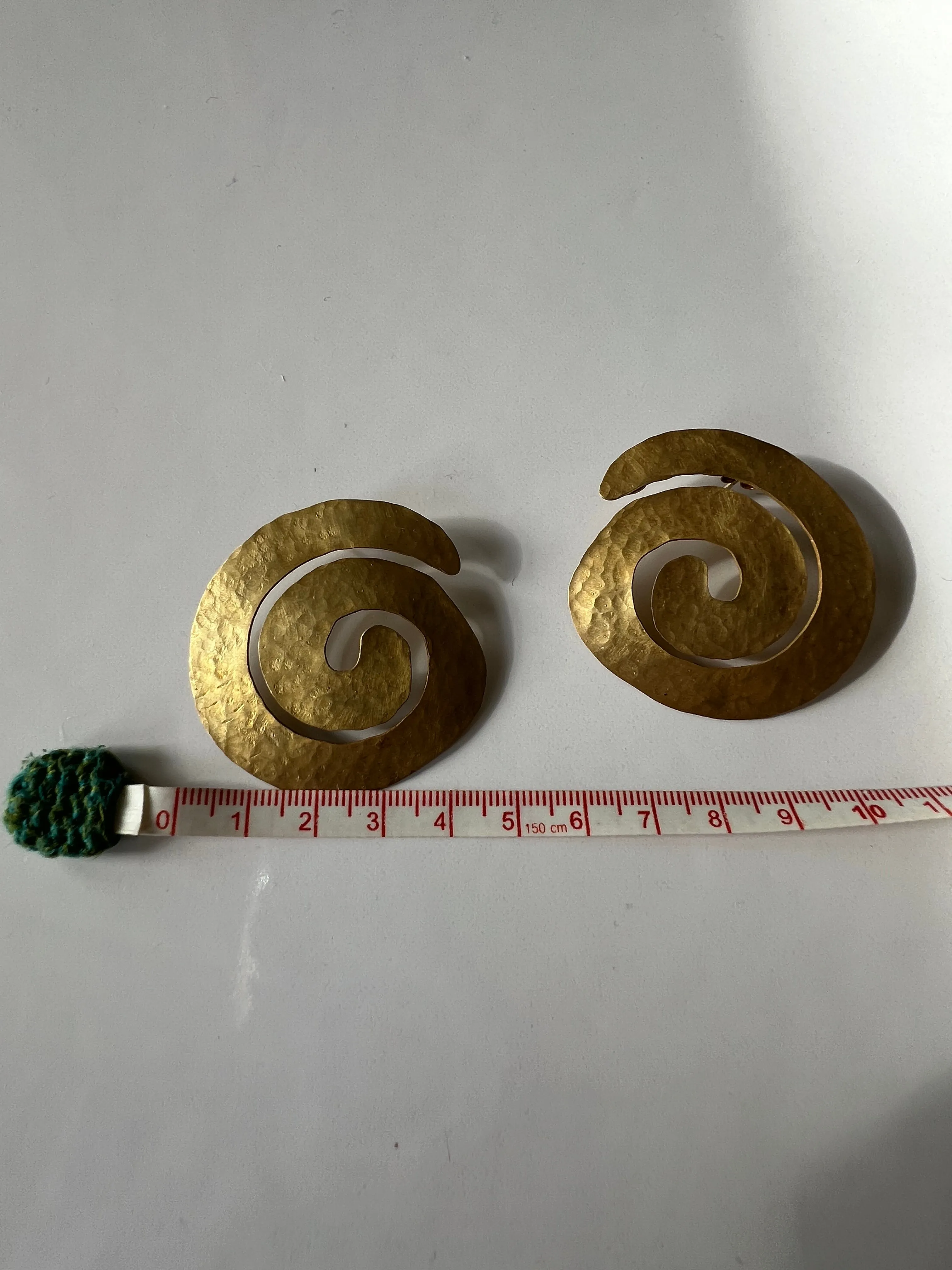 Golden Ripple Statement Earrings
