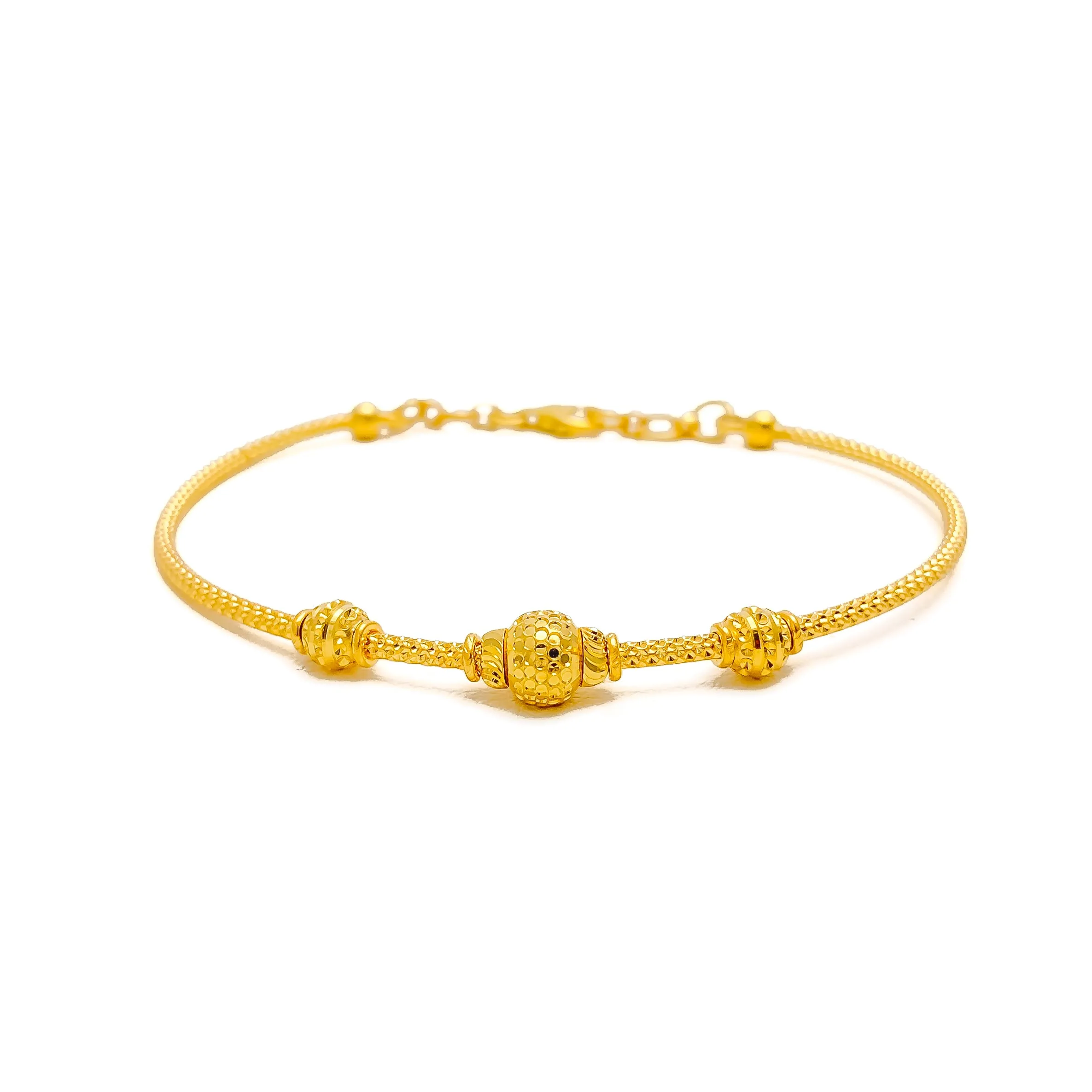 Graceful Dressy 22k Gold Bangle Bracelet