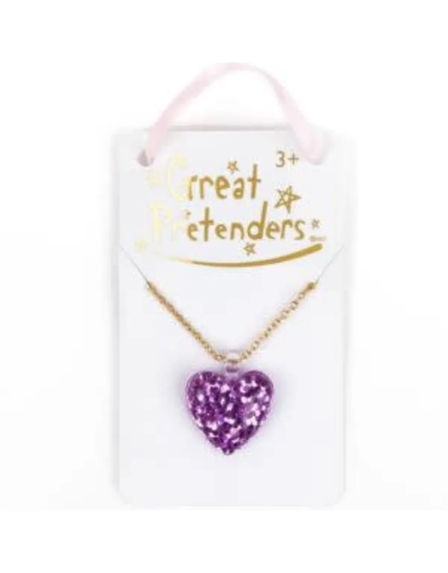 Great Pretenders - Boutique Glitter Heart Necklace