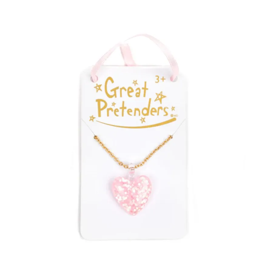 Great Pretenders - Boutique Glitter Heart Necklace