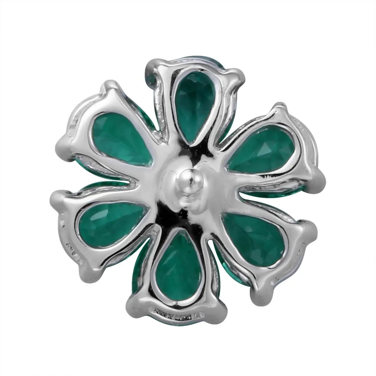 Green 2.00ct tw Emerald and Diamond Flower Earrings