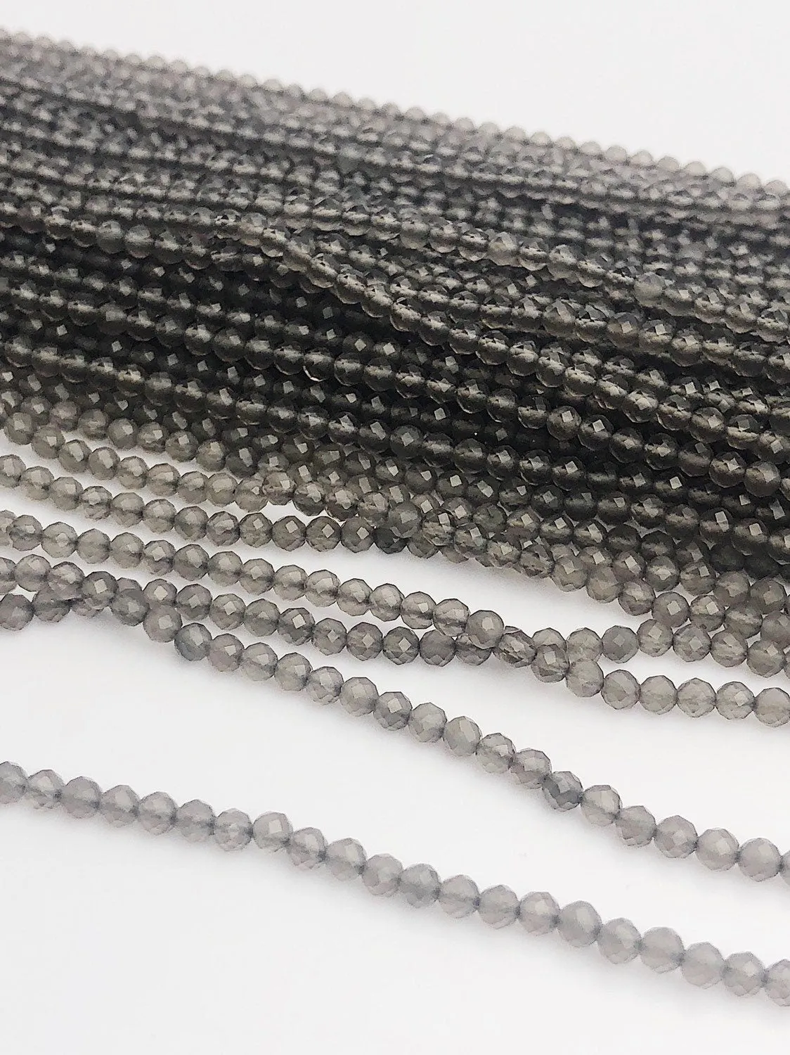 HALF OFF SALE - Gray Moonstone Gemstone Beads, Full Strand, Semi Precious Gemstone, 13"