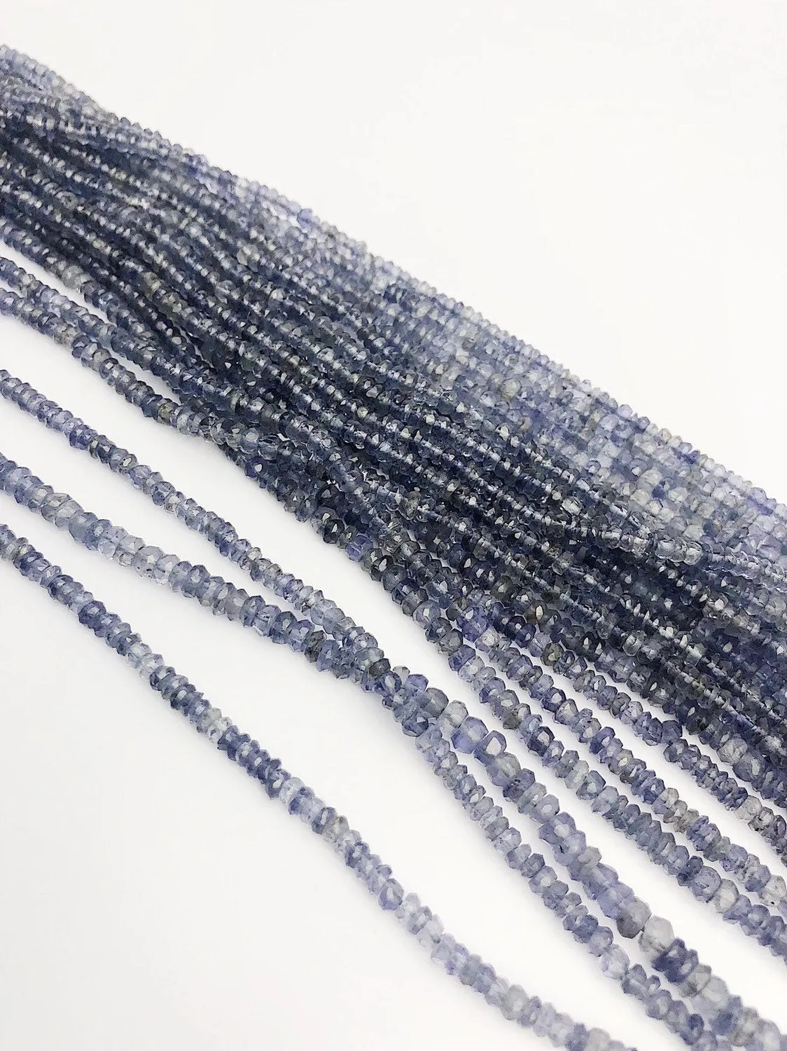HALF OFF SALE - Iolite Gemstone Beads, Full Strand, Semi Precious Gemstone, 13"