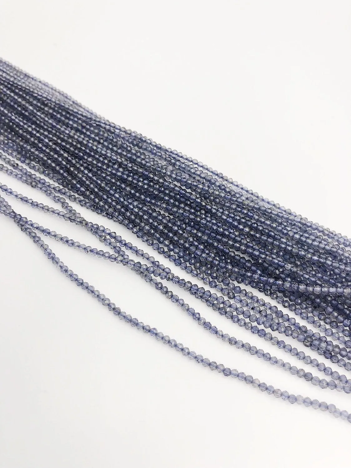HALF OFF SALE - Iolite Gemstone Beads, Full Strand, Semi Precious Gemstone, 13"