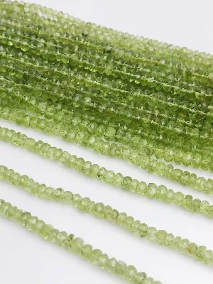 HALF OFF SALE - Peridot Gemstone Beads, Full Strand, Semi Precious Gemstone, 15"