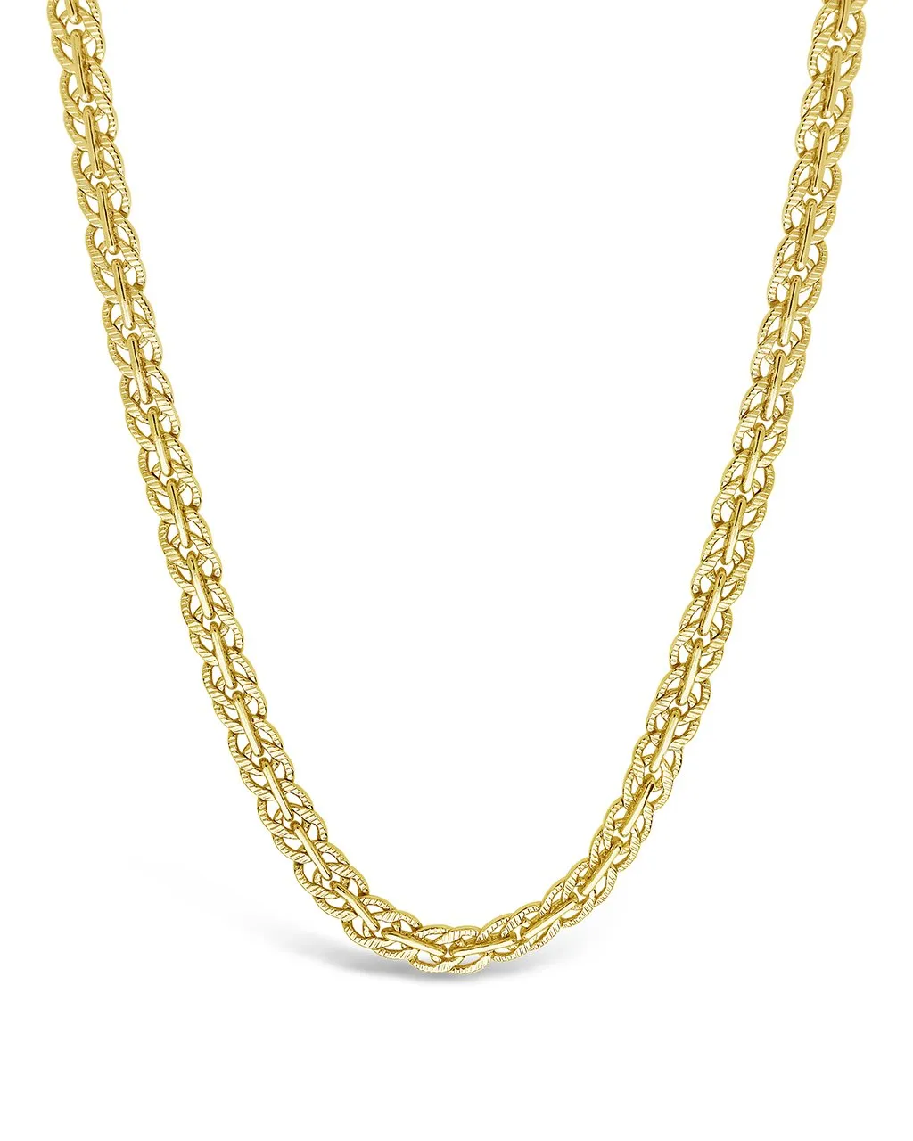 Hammered Interlocking Curb Chain