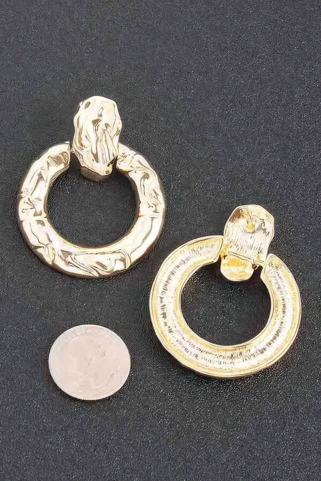 Hammered Metal Earring
