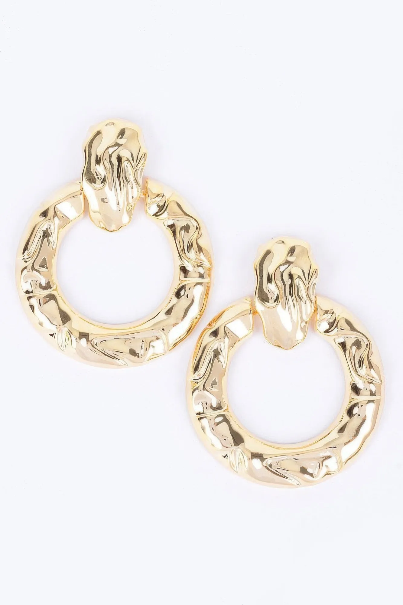 Hammered Metal Earring