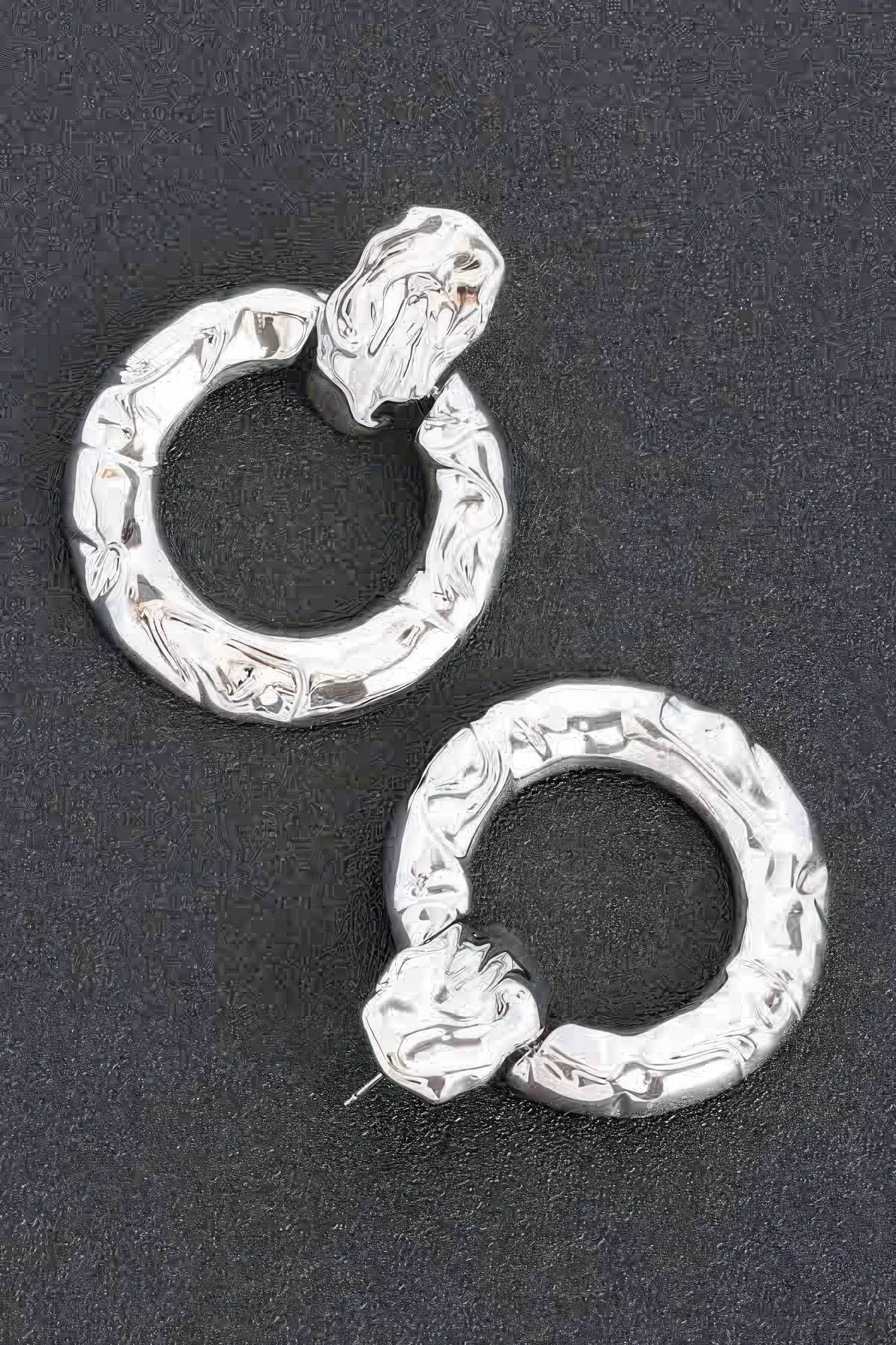 Hammered Metal Earring