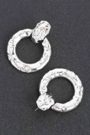 Hammered Metal Earring