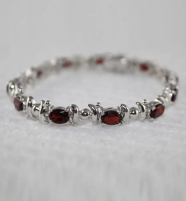 Handcrafted Garnet Bracelet