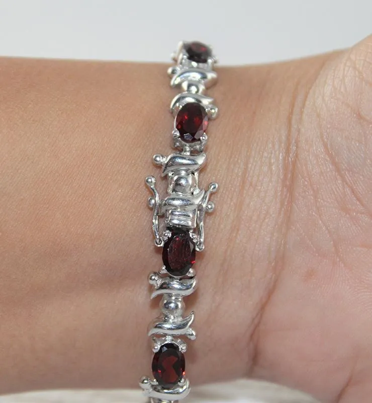 Handcrafted Garnet Bracelet