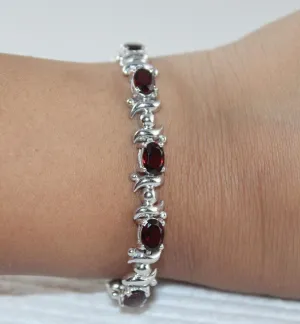 Handcrafted Garnet Bracelet