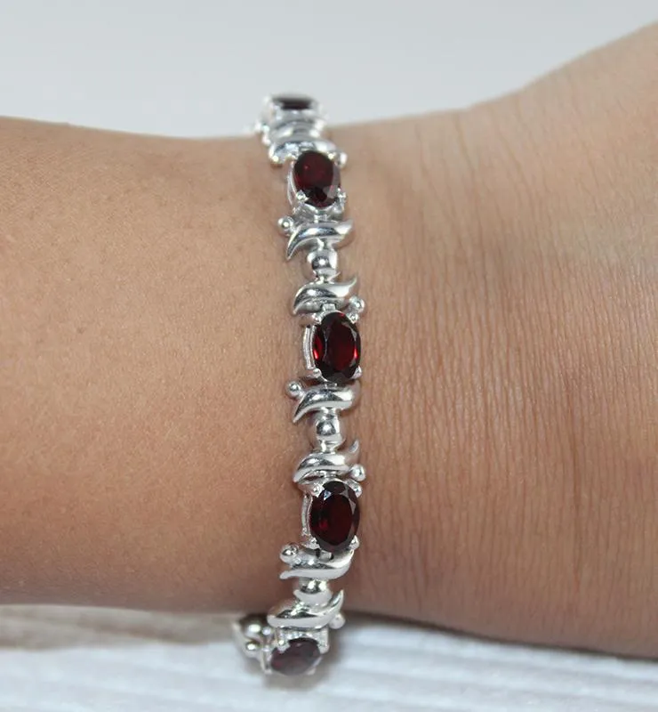 Handcrafted Garnet Bracelet