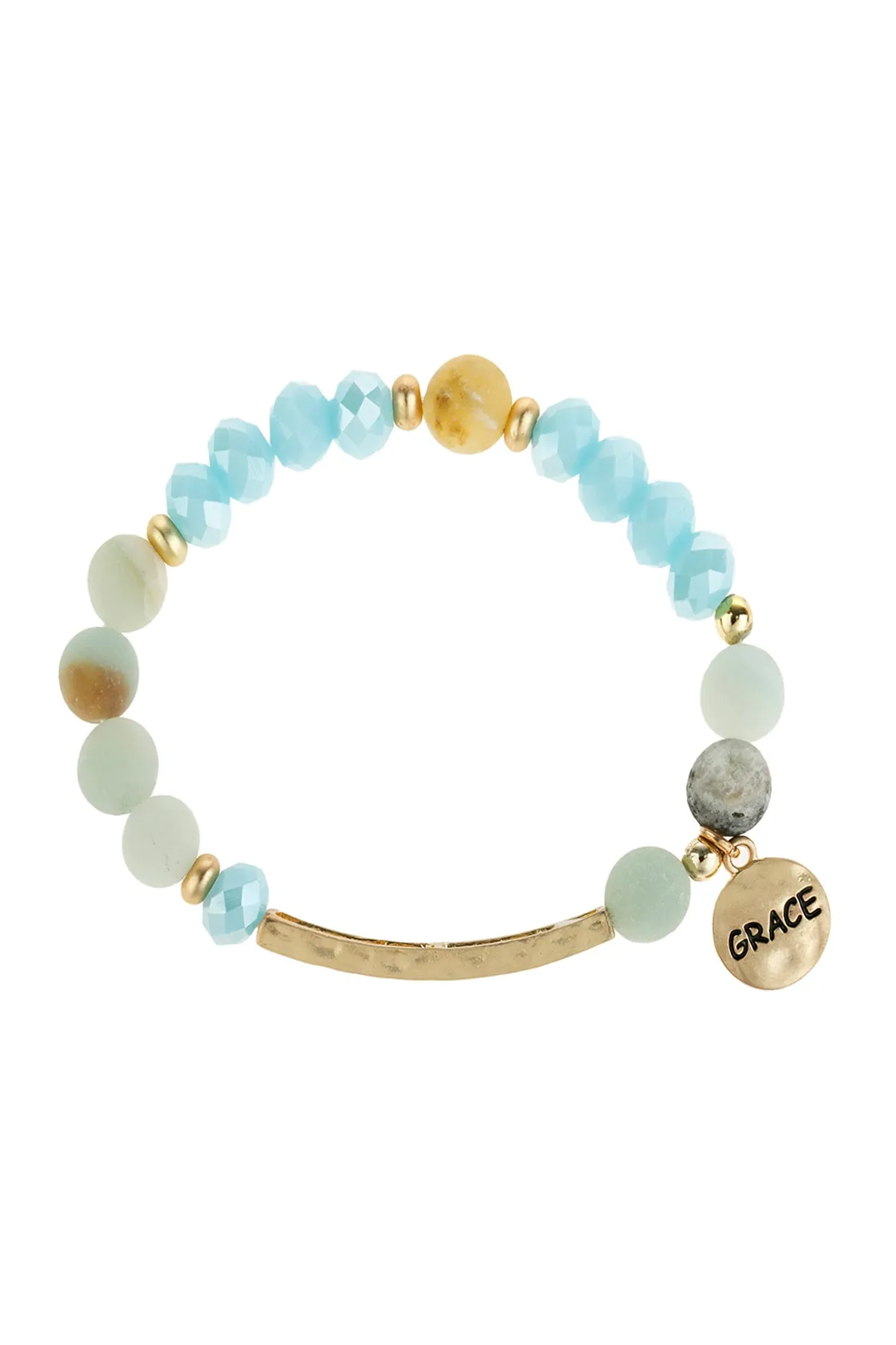 HDB3005 - "GRACE" MIXED BEADS CHARM BRACLET