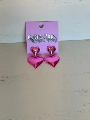 Heartburst Metallic Earrings