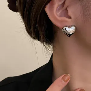HeartGlow | Bold Heart Earrings for Chic Elegance