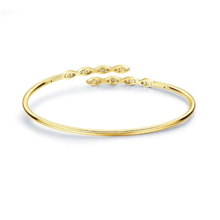 Hearts on Fire Aerial 18K Yellow Gold Marquis Flexi Diamond Bangle Bracelet