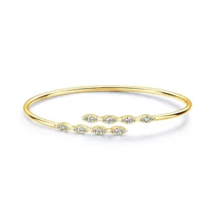 Hearts on Fire Aerial 18K Yellow Gold Marquis Flexi Diamond Bangle Bracelet