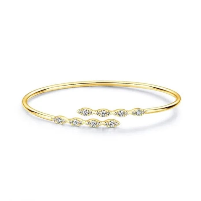 Hearts on Fire Aerial 18K Yellow Gold Marquis Flexi Diamond Bangle Bracelet