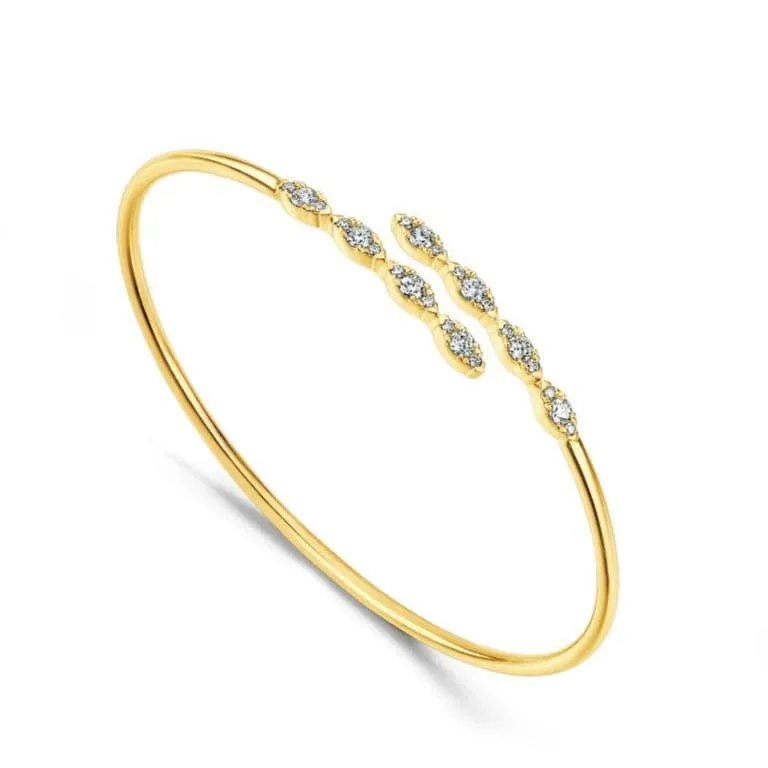 Hearts on Fire Aerial 18K Yellow Gold Marquis Flexi Diamond Bangle Bracelet