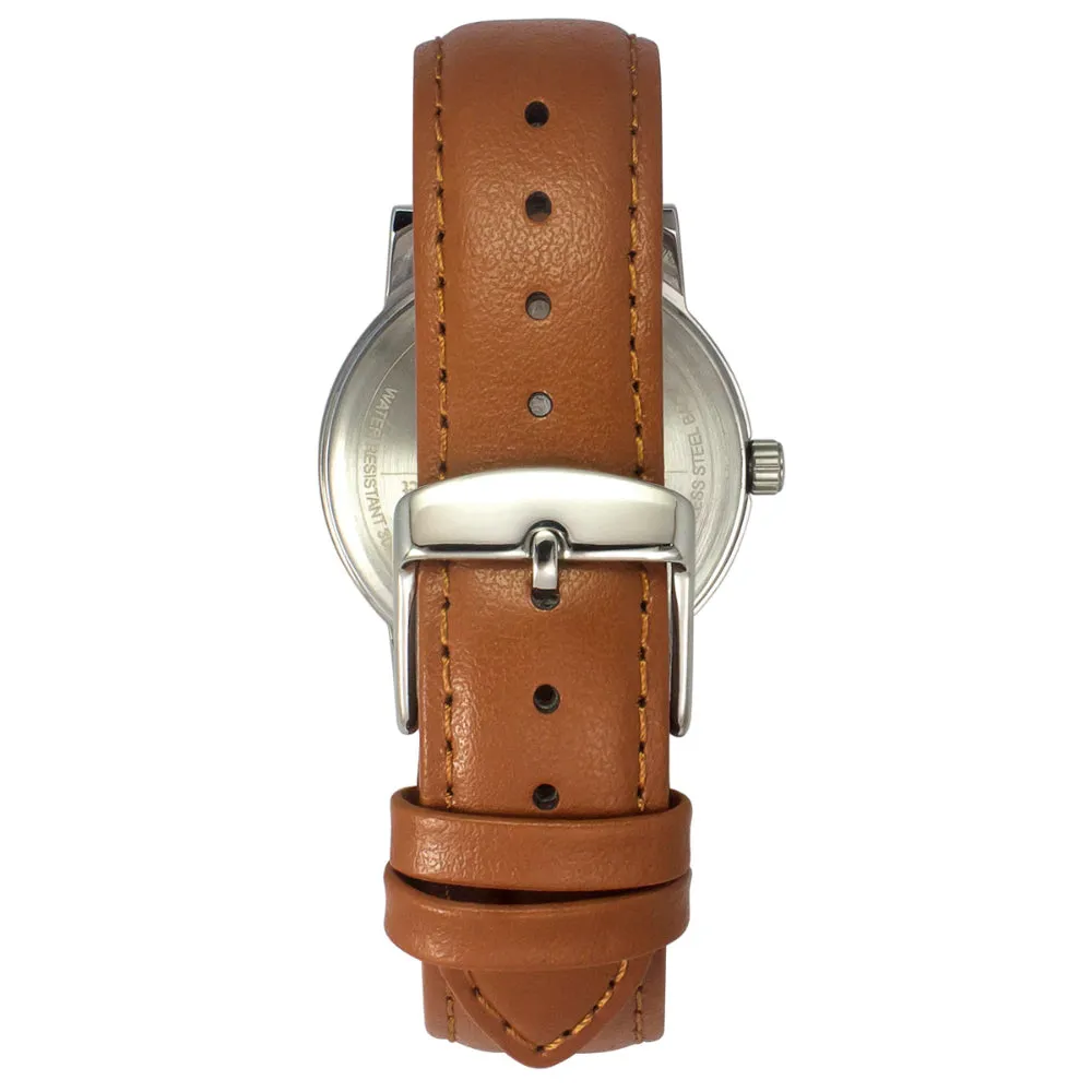 Helix By Timex Black Round Analog Leather Watch Men -TW047HG00