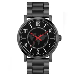 Helix By Timex Black Round Analog Stainless Steel Watch Men -TW035HG12