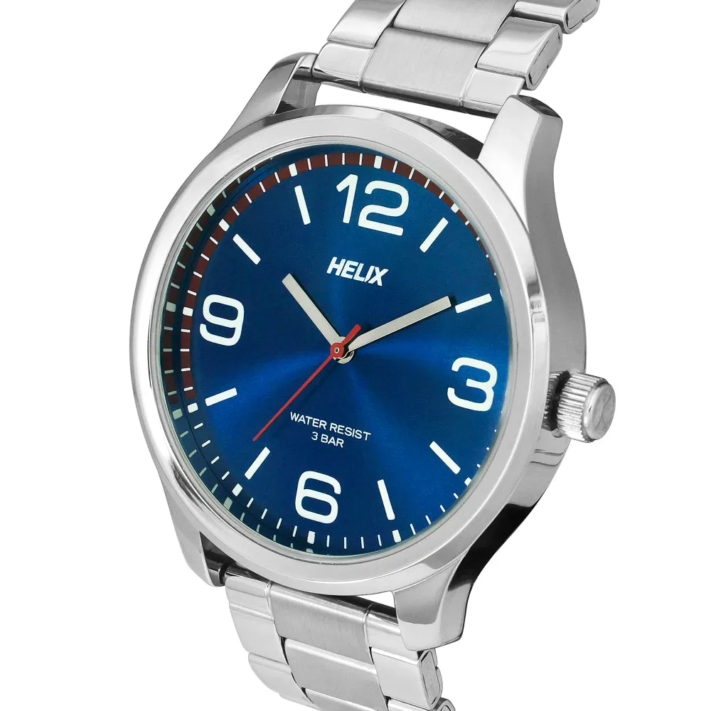 Helix By Timex Black Round Analog Stainless Steel Watch Men -TW043HG16