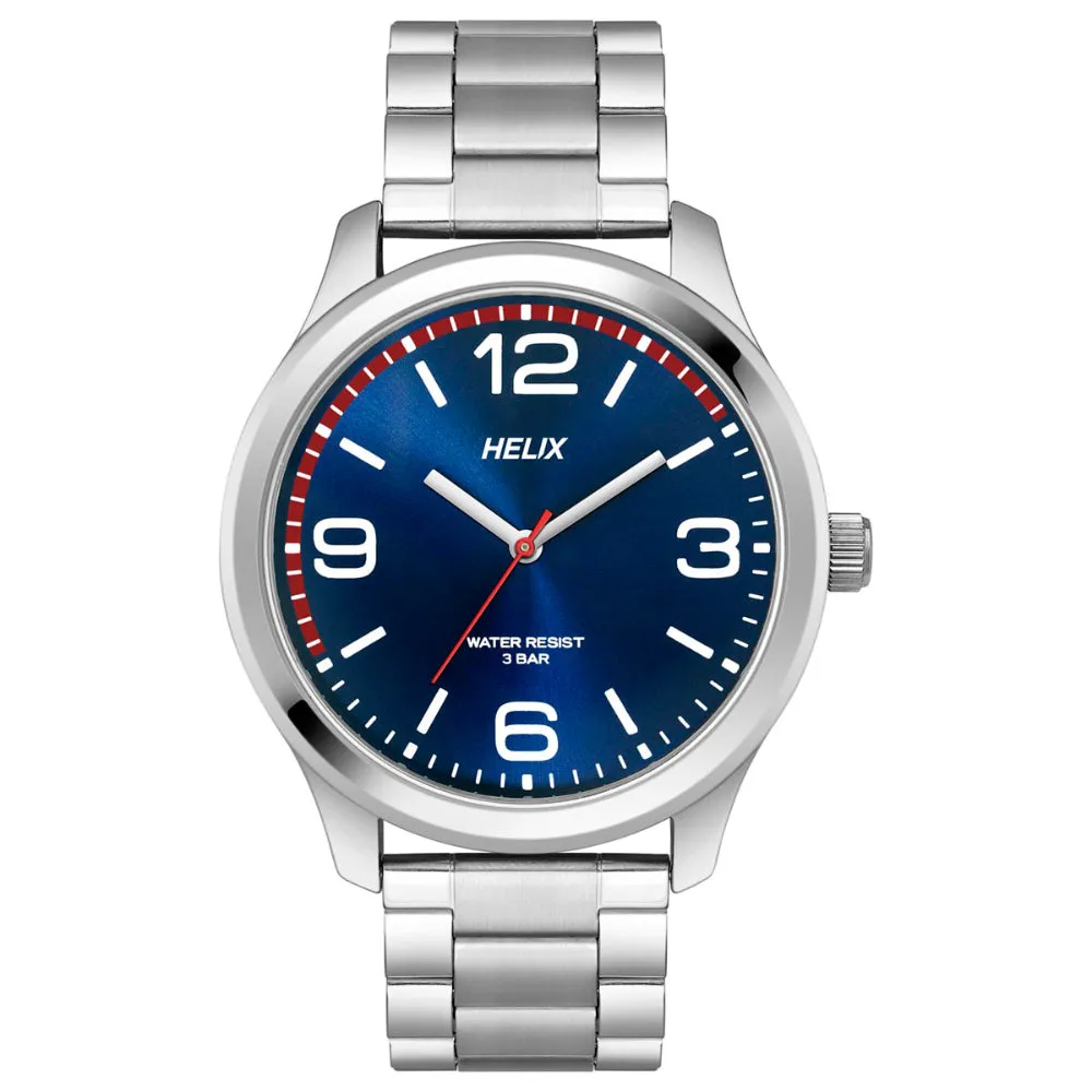 Helix By Timex Black Round Analog Stainless Steel Watch Men -TW043HG16
