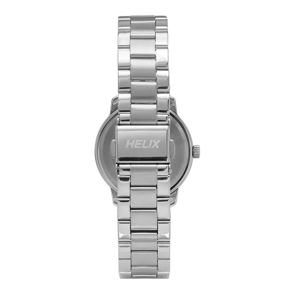 Helix By Timex Blue Round Analog Brass Watch Women -TW048HL06