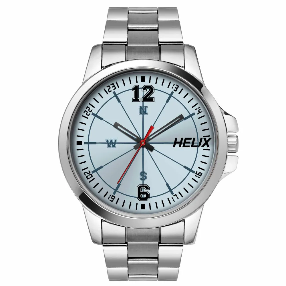 Helix By Timex Blue Round Analog Stainless Steel Watch Men -TW023HG25