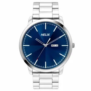 Helix By Timex Blue Round Analog Stainless Steel Watch Men -TW039HG14