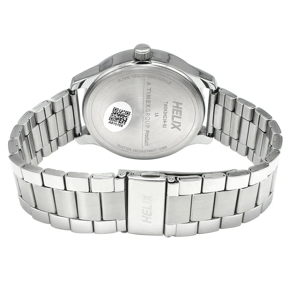 Helix By Timex Blue Round Analog Stainless Steel Watch Men -TW043HG14